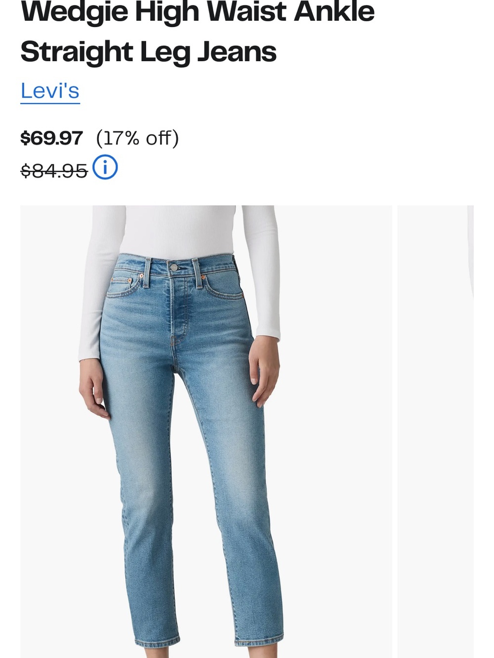 Levi’s Light Blue Wedgie Straight Women's Jeans